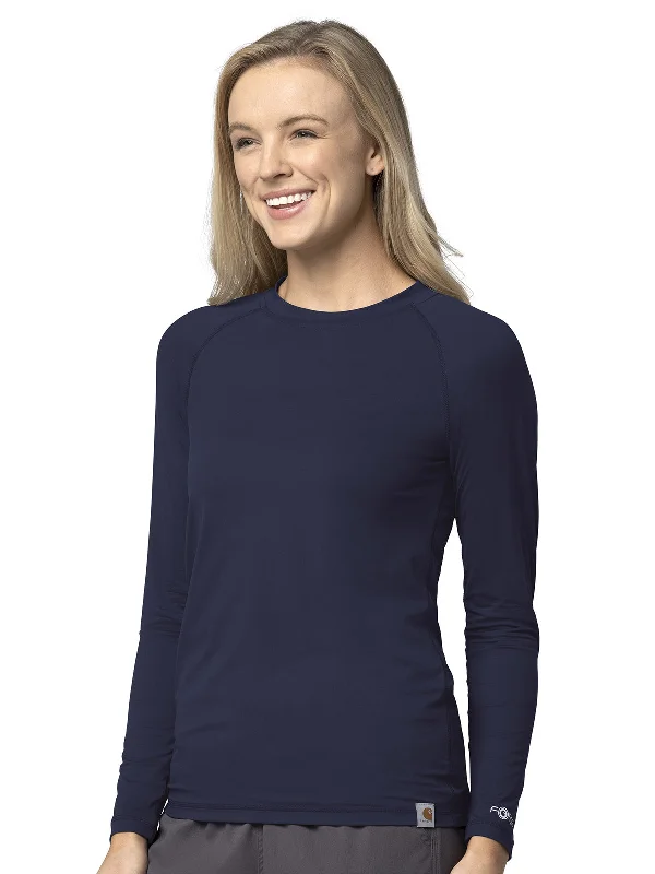 Women's Modern Fit Long Sleeve Tee Print Jacquard Patchwork
