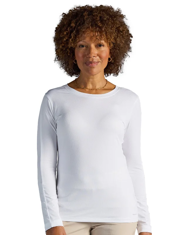 Women's Valerie Long-Sleeve Scoop Neck Tee Graphic Embroidered Appliqued