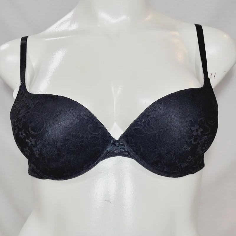 Xhilaration Lace T-Shirt Convertible Push-Up Plunge Underwire Bra 36D Black NWT Iron Safe Non-Iron Wrinkle Free