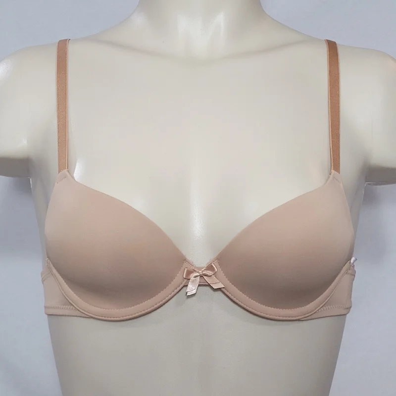 Xhilaration Perfect T-Shirt Convertible Lightly Lined Underwire Bra 32AA Honey Beige NWT Boxy Fit Fitted Loose