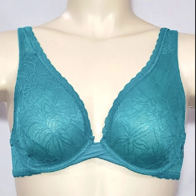 Xhilaration Unlined T-Shirt Lace Underwire Bra 32B Teal Green Rayon Fabric Velvet Fabric Corduroy Fabric