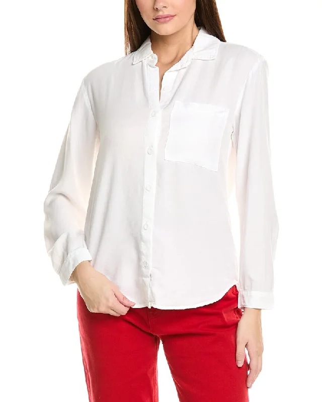 Bella Dahl Pocket Oversized Shacket Oversized Silk Blouse