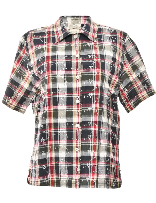 Checked Multi-Colour Blouse - M Office-Ready Blouse
