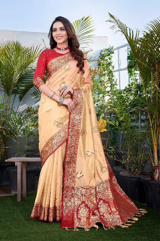 Women Party Wear Pure Zari Silk Saree With Un Stitched Blouse Smart Business Blouse