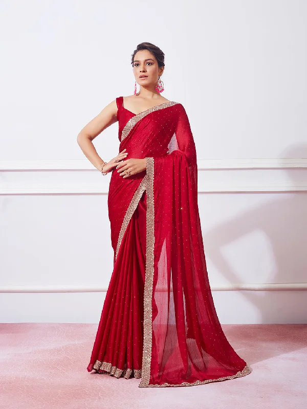 Women Party Wear Sequence Worked Saree with Designer Un Stitched Blouse Romantic Lace Blouse