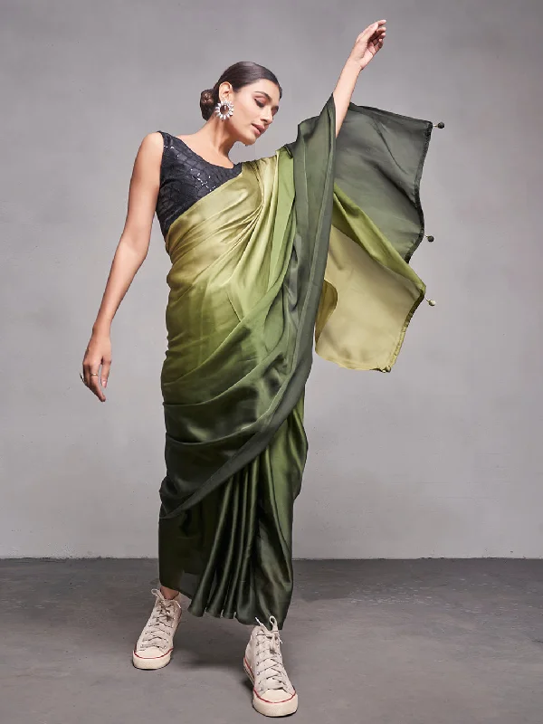 Women Party Wear Printed Saree with Designer Un Stitched Blouse Silky Draped Blouse
