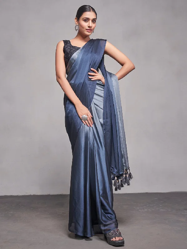 Women Party Wear Printed Saree with Designer Un Stitched Blouse Flowy Bohemian Blouse