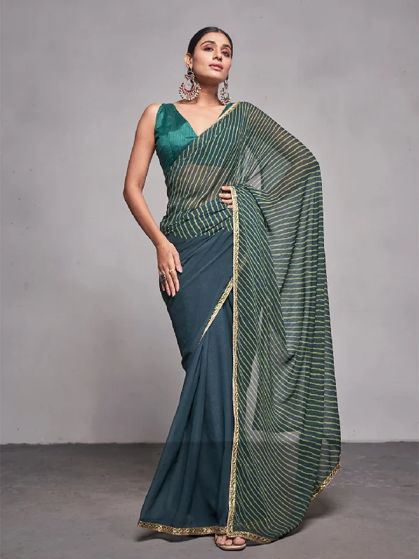 Women Party Wear Half & Half Printed Saree with Designer Un Stitched Blouse Relaxed Fit Blouse