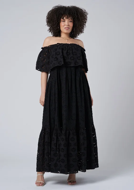 Aelita Broderie Maxi Dress Fashionable Printed Maxi Dress