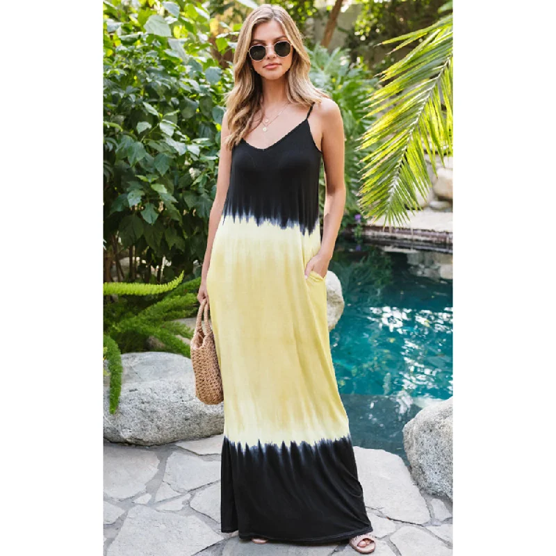 Casual Spaghetti Strap Loose Maxi Dress Stylish One-Shoulder Maxi Dress