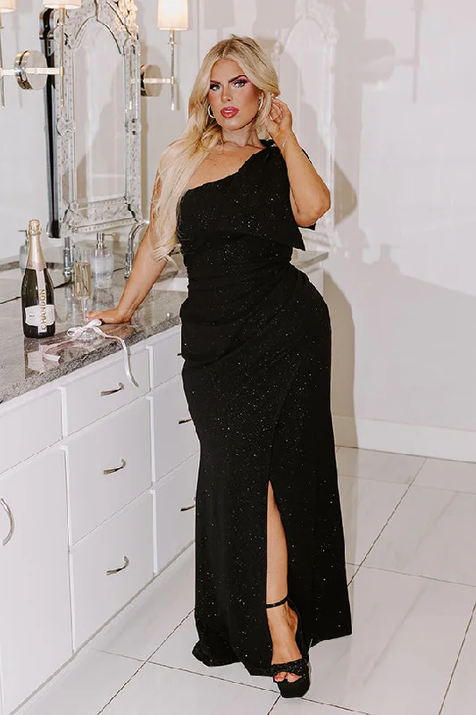 Glamour Girl Glitter Maxi Dress Curves Trendy Floral Print Maxi Dress