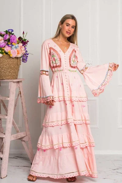 Italian Riviera Maxi Dress Stylish A-Line Maxi Dress