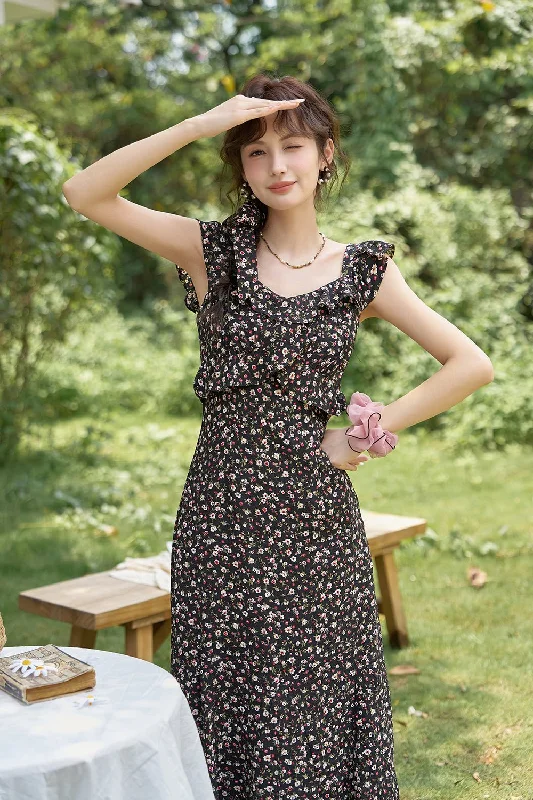 Floral Maxi Dress for Women Comfortable Casual Maxi Dress