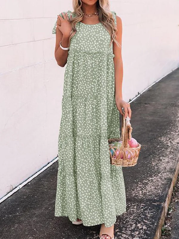 Adjustable Spaghetti Strap Sleeveless Maxi Dress Elegant Silk Maxi Dress