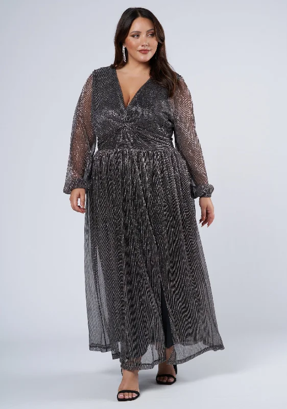 Night Rhythm Maxi Dress Comfortable Long-Sleeve Maxi Dress