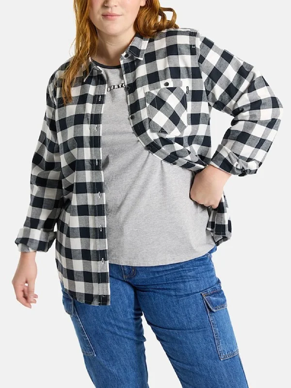Favorite Flannel Long Sleeve Buttondown Shirt V-Neck T-Shirt Long Sleeve Cotton