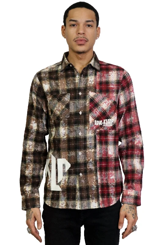 GRESI Men's premium flannel button down shirt Collared T-Shirt Boat Neck A-Line
