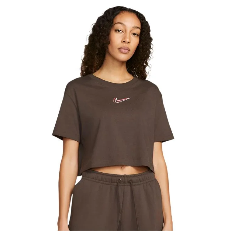 Sportswear Cropped T-shirt Graphic T-Shirt Round Neck Polyester