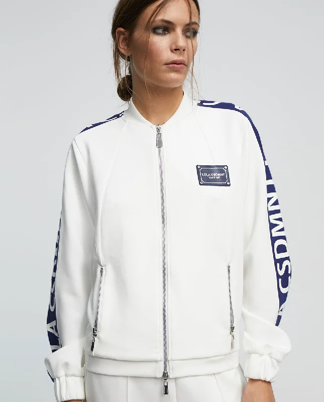 Two-tone zip-up sweatshirt Boxy Fit Fitted Loose