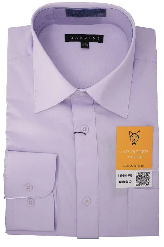 Modern Fit Dress Shirt Convertible Cuff in Lavender Knit Fabric Woven Fabric Fleece Fabric