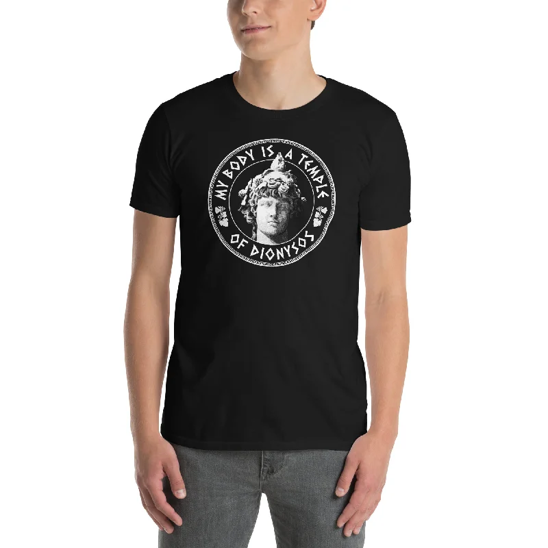 My Body Is A Temple Of Dionysos - Premium T-Shirt Hooded Caped Shawl Collar