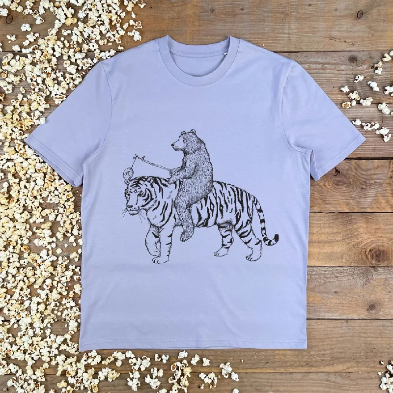 Tiger and Bear T-Shirt Machine Wash Dry Clean Hand Wash
