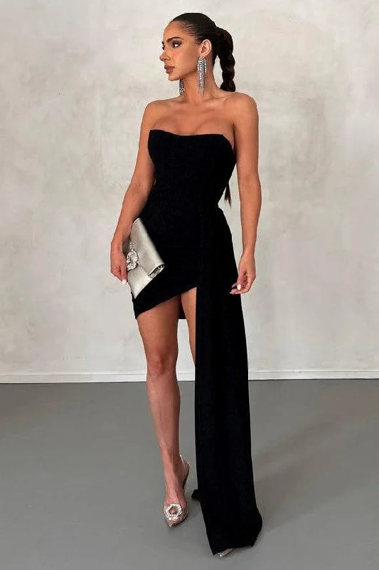 Alia Mini Dress - Black Foil Classic Floral Mini Dress