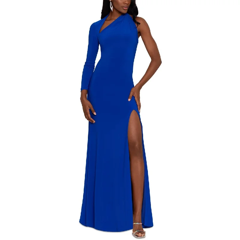 Womens Knit Cut-Out Evening Dress