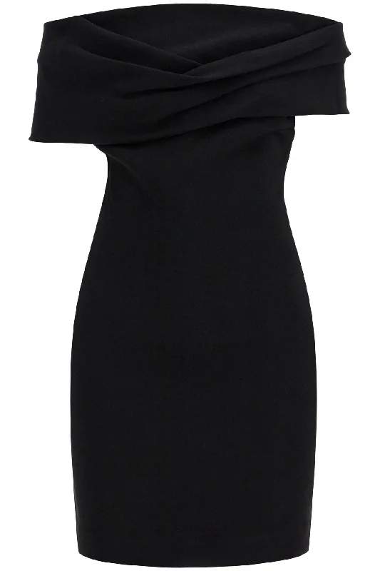 Solace London Women's Off-Shoulder Snow Mini Dress Trendy Crossover Mini Dress