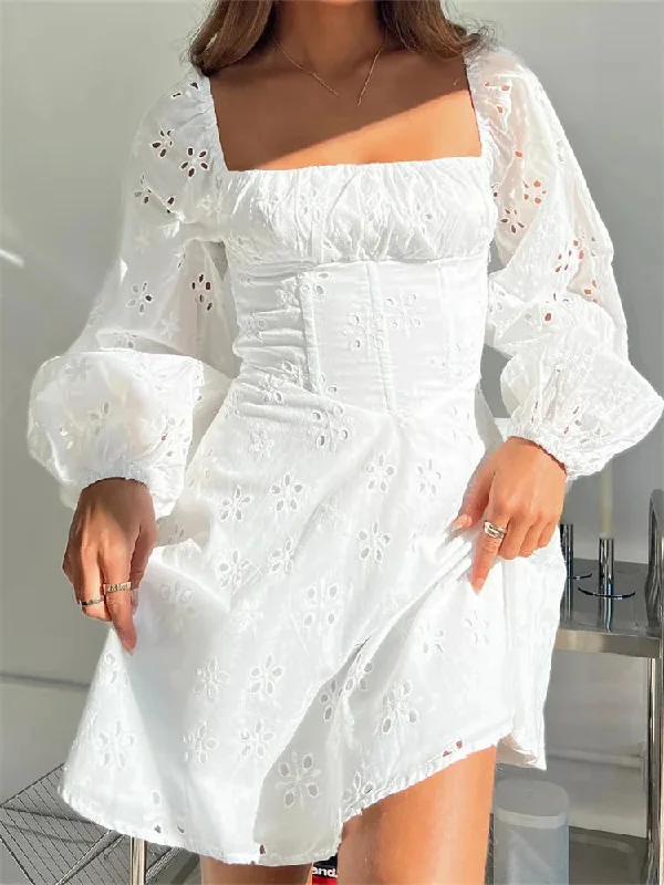 Chic High Waist Ruched Party Mini Dresses Stylish Short-Sleeve Mini Dress