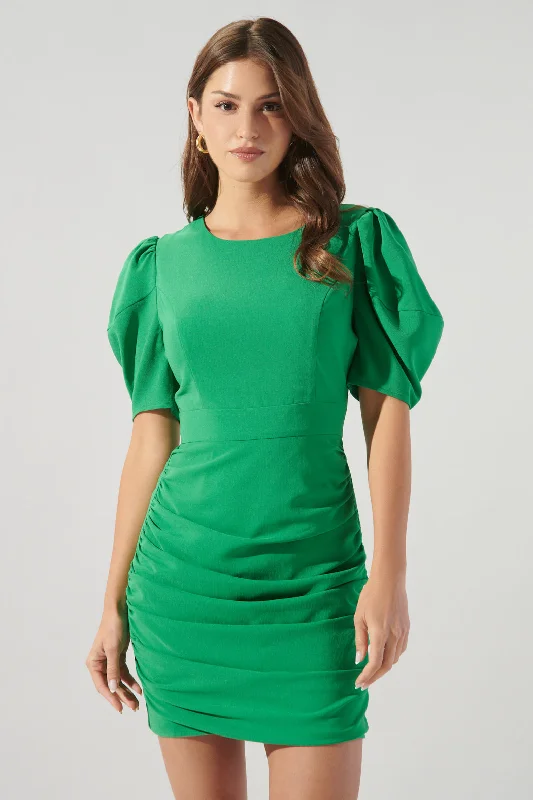 Camilla Ruched Mini Dress Comfortable Bodycon Mini Dress