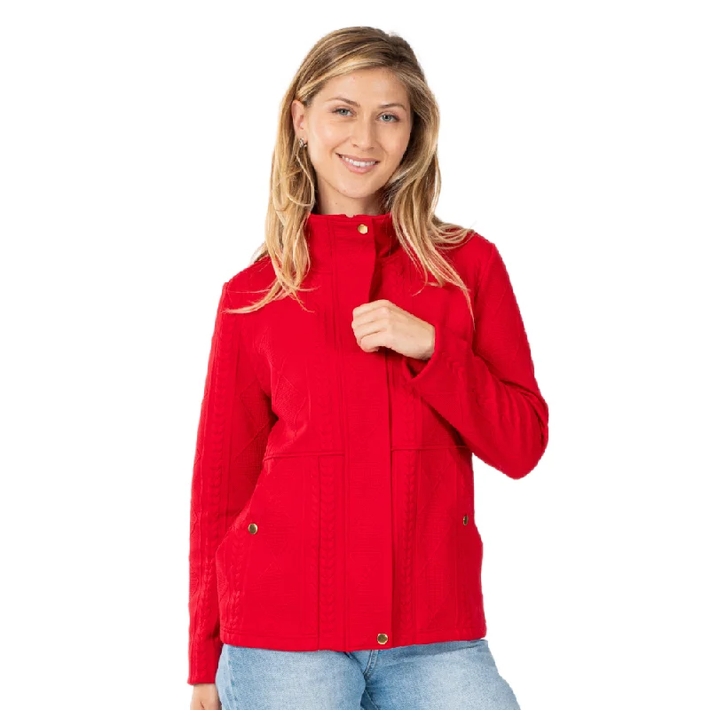 Cable Knit Sweater Full Zip Jacket Knit Fabric Woven Fabric Fleece Fabric