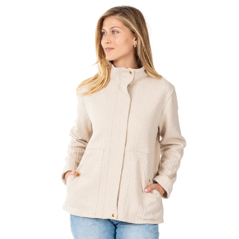 Cable Knit Sweater Full Zip Jacket Wool Jacket Cashmere Jacket Tweed Jacket