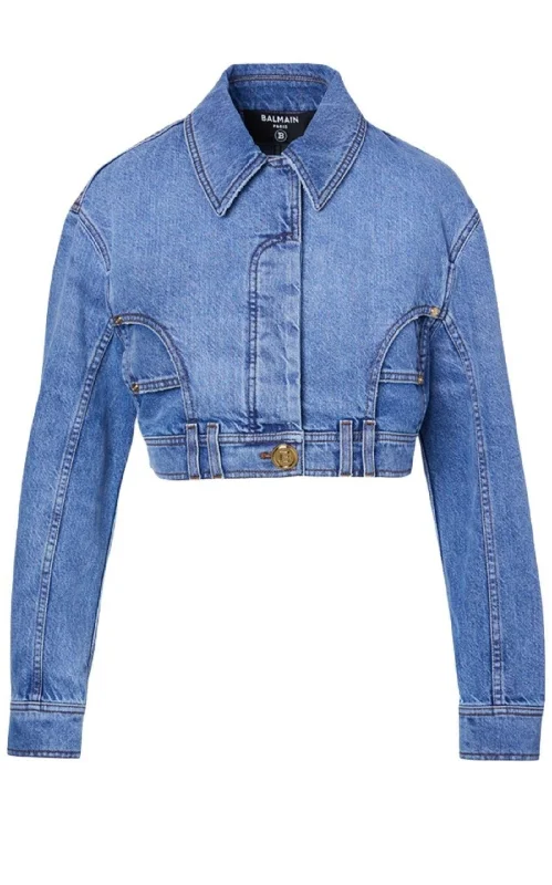 Cropped Denim Jacket Fleece Jacket Down Jacket Feather Jacket
