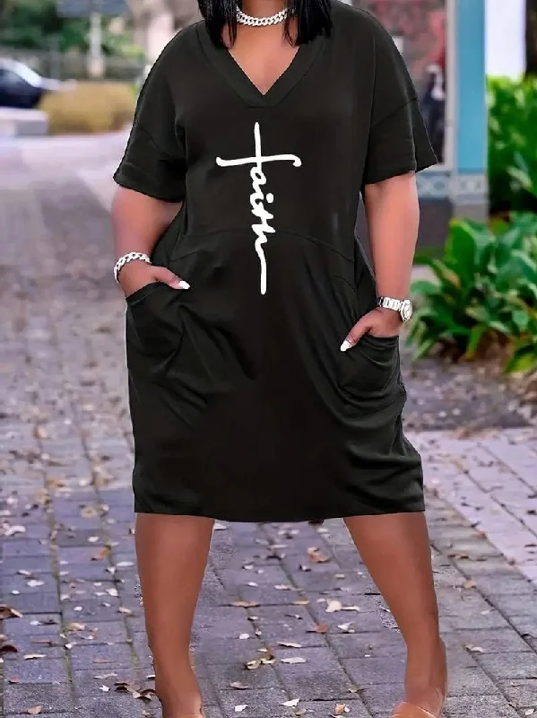Cross and Faith Graphic Dress