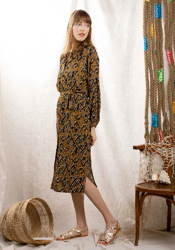 Dress Satunza Brown-Black