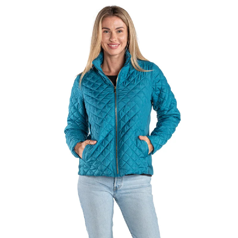 Everyday Quilted Puffer Jacket Zip Front Button Front Snap Front