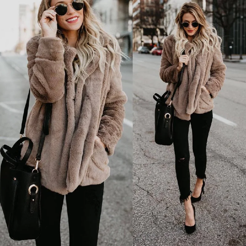 Fur basic women jacket warm casual winter autumn women coat 2019 fashion black spring short jackets coats female outwear CDR78 Striped Jacket Polka Dot Jacket Floral Jacket