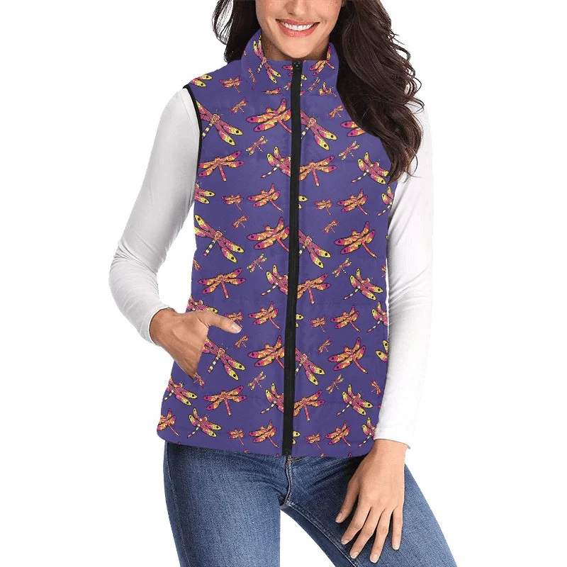 Gathering Purple Women's Padded Vest Jacket Faux Fur Jacket Real Fur Jacket Shearling Jacket