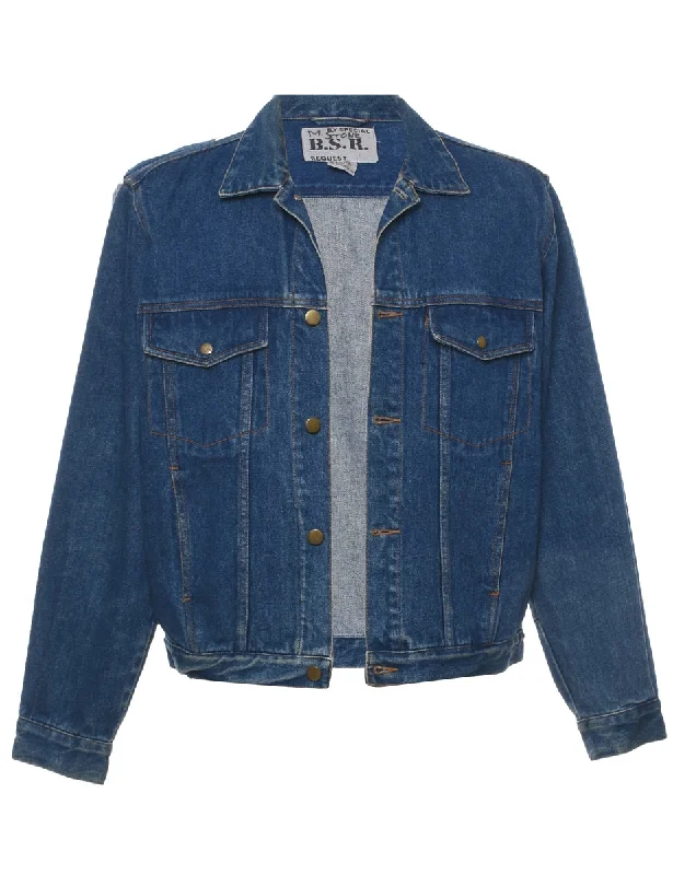 Indigo Denim Jacket - L Fleece Jacket Down Jacket Parka