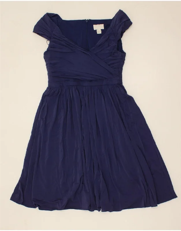 J. CREW Womens A-Line Dress US 4 Small Blue Acetate