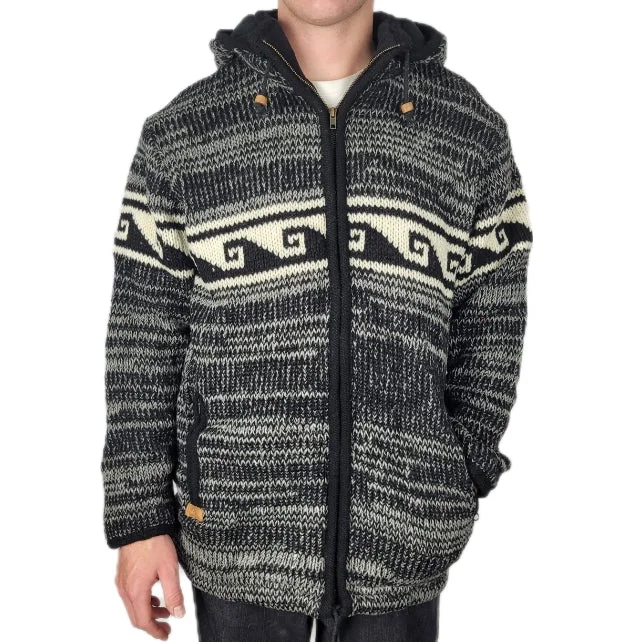 Jacket Dark Grey/Light Grey Mix Wave Trench Coat Raincoat Waterproof Jacket
