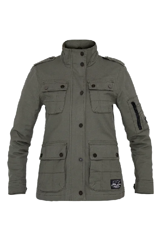 John Doe Women's Explorer Jacket XTM - Olive Front Pockets Side Pockets Patch Pockets