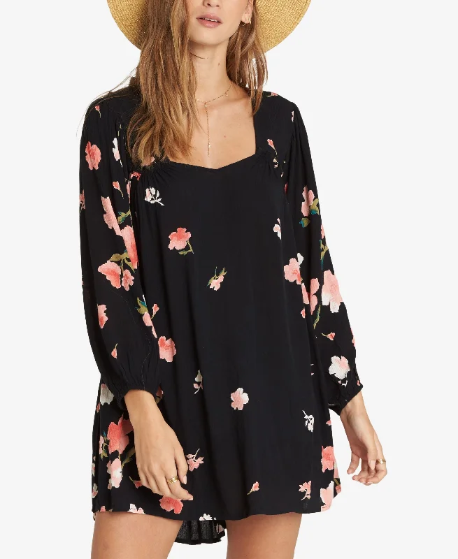 Juniors' Floral-Print Mini Dress Trendy Denim Mini Dress