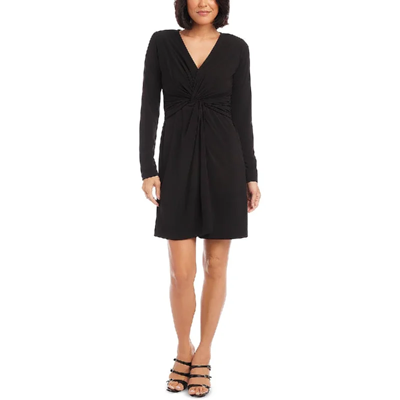 Karen Kane Womens Twist Front Mini Mini Dress Trendy Floral Mini Dress