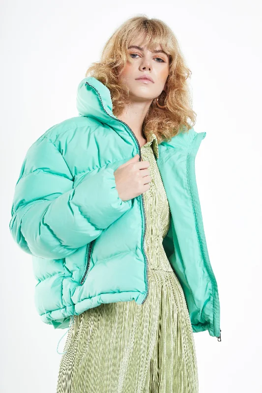 Glamorous Jade Green Padded Puffer Jacket Striped Jacket Polka Dot Jacket Floral Jacket