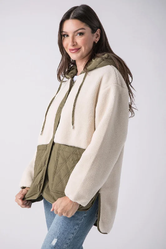 Lili Sidonio Hooded Fleece Jacket V-Neck Jacket Boat Neck Jacket Square Neck Jacket