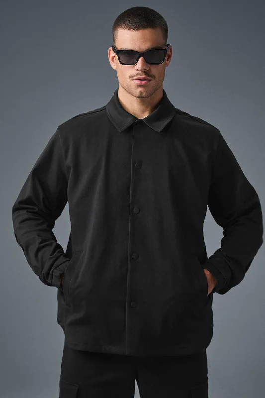 Edition Sueded Jacket - Black One-Shoulder Jacket Off-the-Shoulder Jacket Asymmetrical Jacket