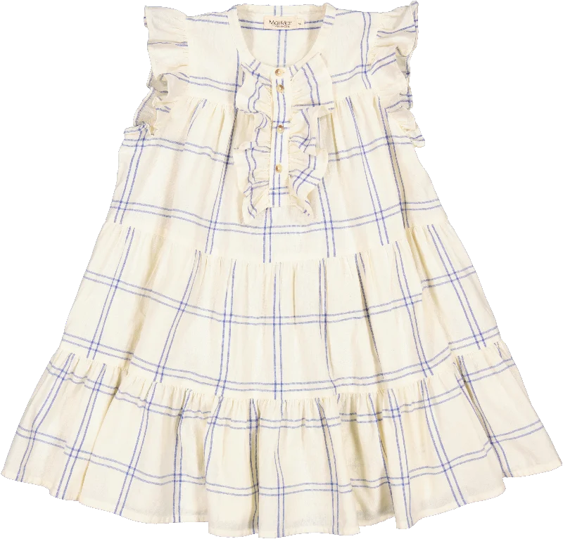 MARMAR BLUE CHECK DASH DRESS