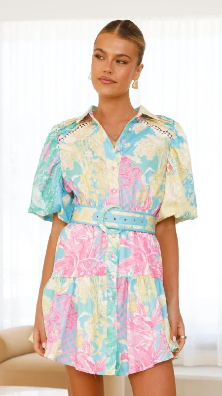 Milan Mini Dress - Sun Kissed Summer Elegant Satin Mini Dress